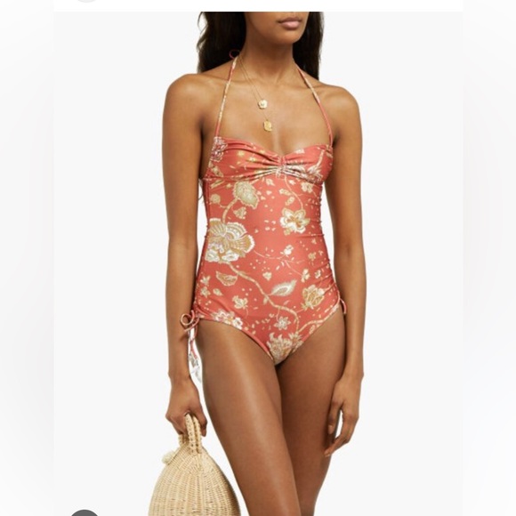 Zimmermann - Veneto Paisley-print Ruched Swimsuit - Picture 4 of 9